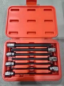lot 34262 image: Tekton 7-Piece Long Extension Socket Set with Case&nbsp