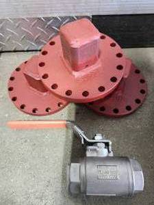 lot 35472 image: Industrial Ball Valve and Flange Set - Class 1500