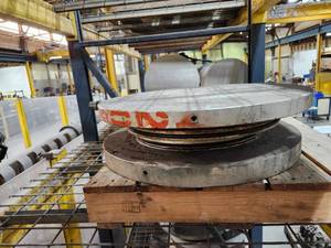 lot 43903 image: Large Industrial Steel Disc Plates - 29 Diameter&nbsp