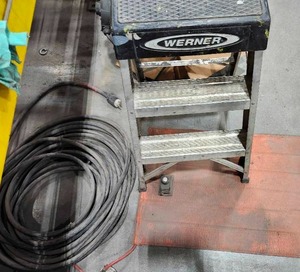 lot 43907 image: Werner Step Ladder with Extension Cord Bundle and Hated Floor Mat&nbsp