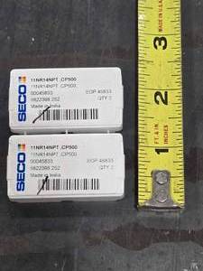 lot 34660 image: (2) SECO 11NR14NPT CP500 Carbide Inserts - 2 Packs&nbsp