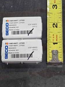 lot 34661 image: (2) SECO 11NR14NPT CP500 Carbide Inserts - 2 Packs&nbsp&nbsp