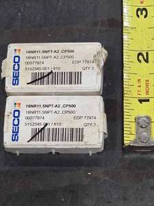 lot 34668 image: SECO 16NR11.5NPT-A2 CP500 Threading Inserts&nbsp&nbsp