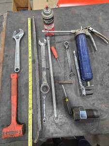 lot 34737 image: Mechanics Tool Set with Grease Gun&nbsp&nbsp
