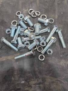 lot 34742 image: Zinc-Plated Hex Bolt and Lock Washer Set&nbsp&nbsp