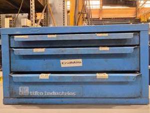 lot 34309 image: Huot EndMills Storage Cabinet with Drill Bits