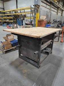 lot 34768 image: Industrial Welding Table with Storage&nbsp