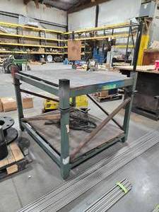lot 34769 image: Industrial Heavy-Duty Work Table with Storage Shelf&nbsp&nbsp