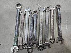 lot 34781 image: Lot of 9 - 58 Combination Wrenches&nbsp