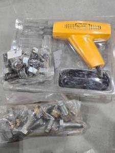lot 36927 image: Yellow Industrial Heat Gun with Hardware Set