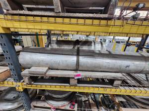 lot 43911 image: (2) Large Industrial Aluminum Round Bar Stock&nbsp