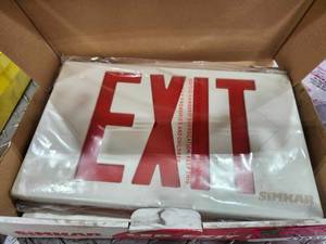 lot 43933 image: Symkar LED Exit Sign with Battery Backup&nbsp