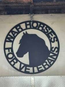 lot 43940 image: War Horses for Veterans Metal Wall Sign