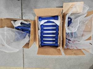 lot 49489 image: New Blue PTFE-Coated Hardware Set - Bolts and Washers&nbsp