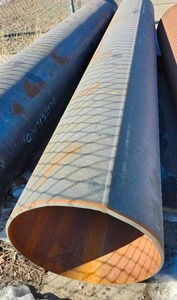 lot 50002 image: (1) 14ft Industrial Steel Pipe Sections