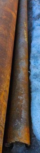 lot 50007 image: (1) 14ft Steel Pipe - 3.5in Diameter