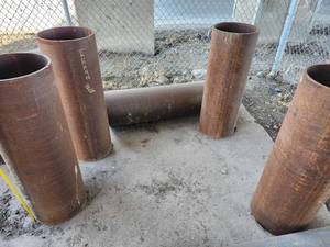 lot 50014 image: (5) Industrial Steel Pipes - 3ft x 13in