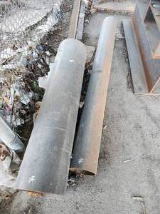 lot 50017 image: (4) Industrial Steel Pipe Sections - 34 inch Thick