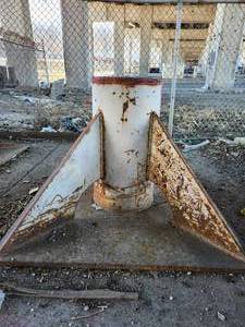 lot 50021 image: Industrial Metal Vent Stack with Base