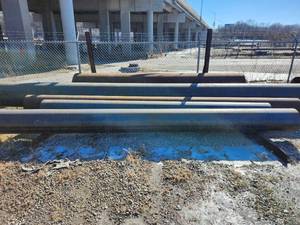 lot 50028 image: (5) Large Industrial Steel Pipes