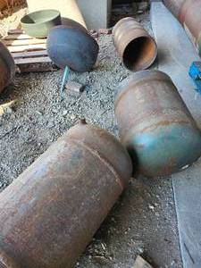 lot 50037 image: (5) Industrial Grade Steel Pipe Sections - 3ft x 20in&nbsp