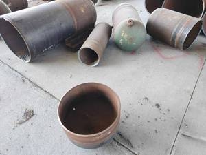 lot 50039 image: (5) Industrial Steel Pipe Sections and Pressure Vessels