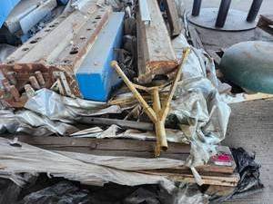 lot 50050 image: Industrial Metal Scrap Lot with Steel Beams and Support Structure