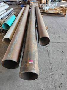 lot 50086 image: Large Industrial Steel Pipes - 14-inch Diameter
