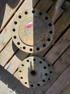 lot 50092 image: Large Industrial Steel Pipe Flanges - 18 inch&nbsp