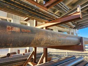 lot 50104 image: (6) Industrial Steel Pipes - 8in Diameter