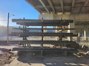 lot 50107 image: Industrial Steel Pipe Storage Rack