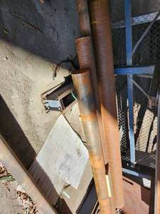 lot 50126 image: Large Industrial Steel Round Bar Stock - 8-10 inch Diameter