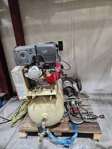 lot 10512 image: Ingersoll Rand Gas-Powered Air Compressor Model 24T5