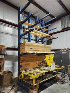 lot 10534 image: Industrial Cantilever Storage Rack. Table and Contents NOT Included