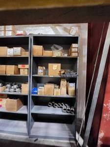 lot 10542 image: (1) 30in Industrial Steel Storage Shelving Unit. Contents Not Included
