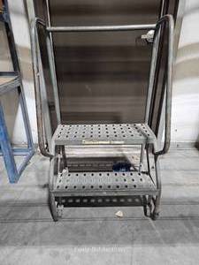 lot 50239 image: Industrial 2-Step Rolling Safety Ladder&nbsp
