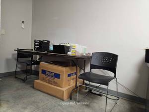 lot 50245 image: Office Desk Setup with Supplies