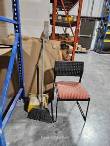 lot 50250 image: Office Chair and Cleaning Tools Set&nbsp