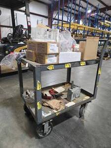 lot 50256 image: Industrial Heavy-Duty Stock Cart (Contents Not Included)&nbsp