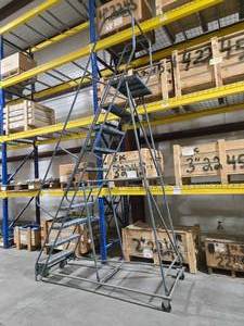 lot 50282 image: Gillis Industrial Rolling Warehouse Ladder&nbsp