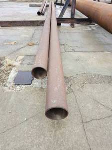 lot 50321 image: (2) 30ft Industrial Steel Pipe Sections - 8 Diameter&nbsp
