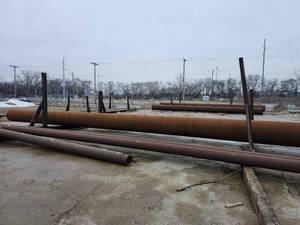 lot 50325 image: (2) A Frames for Industrial Steel Pipe Storage Rack System