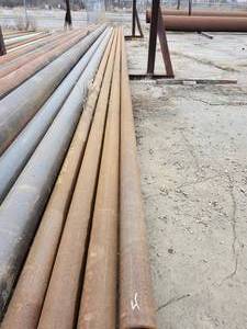 lot 50326 image: (2) 40ft Industrial Steel Pipes - 4in Diameter&nbsp