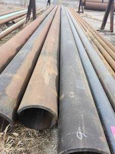 lot 50332 image: (1) 40ft, 9-inch Diameter Industrial Steel Pipes