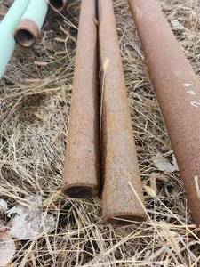 lot 50336 image: (3) Steel and PVC Industrial Pipes - 2-inch Diameter&nbsp