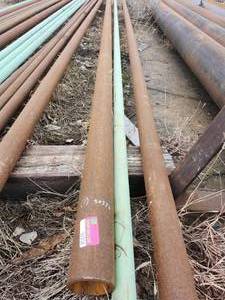 lot 50338 image: (1) 24ft, 4-inch Industrial Steel Pipe&nbsp
