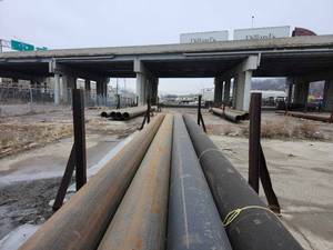 lot 50350 image: (2) Industrial Steel A Frame Support Stands to Make Industrial Steel Pipe Holder&nbsp