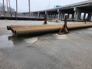 lot 50355 image: (1) 40ft Industrial Steel Pipe 8in Diameter