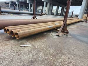 lot 50360 image: (1) 40ft Industrial Steel Pipe 6in Diameter&nbsp
