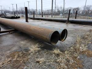 lot 50370 image: (1) 42ft, 16 Inch Diameter Industrial Steel Pipe&nbsp